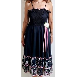 1970s Spaghetti Strap Vintage Dress by Estivo